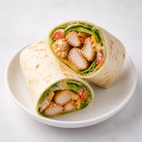 Crispy Chicken Cheese and Salad Wrap