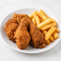 Crispy Chicken Pieces and Chips