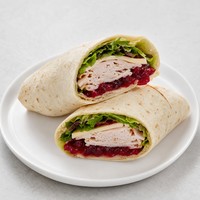 Turkey Cheese Cranberry and Salad Wrap